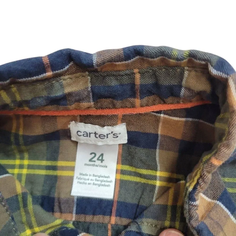 Carter's plaid buttondown shirt 24mo